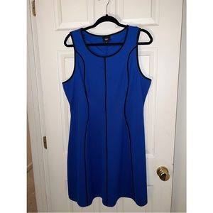 Massimo Blue and Black Pique Dress | Plus Size